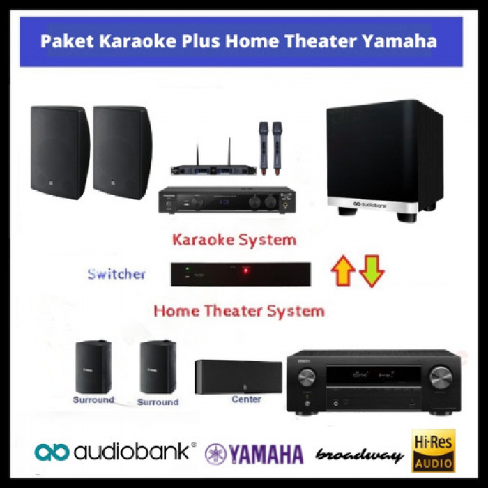 Paket Karaoke Plus Home Theater Yamaha - No Touch Dan Player